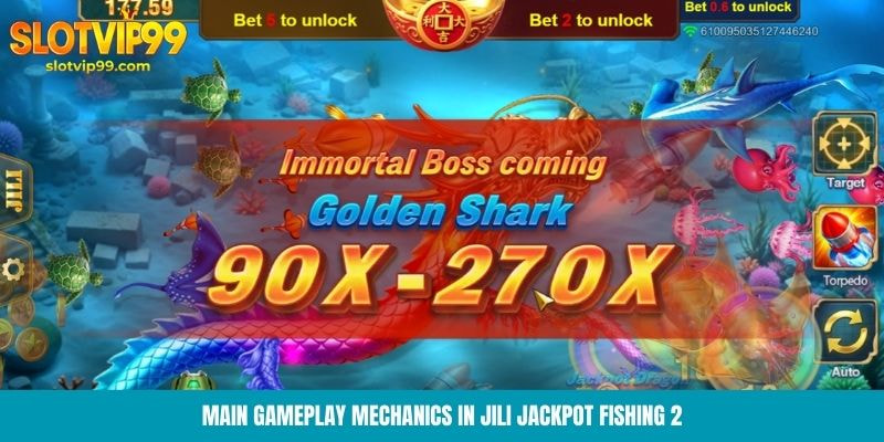 Main gameplay mechanics in JILI Jackpot Fishing 2