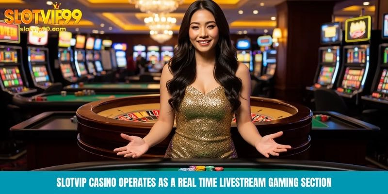Slotvip Casino operates as a real time livestream gaming section