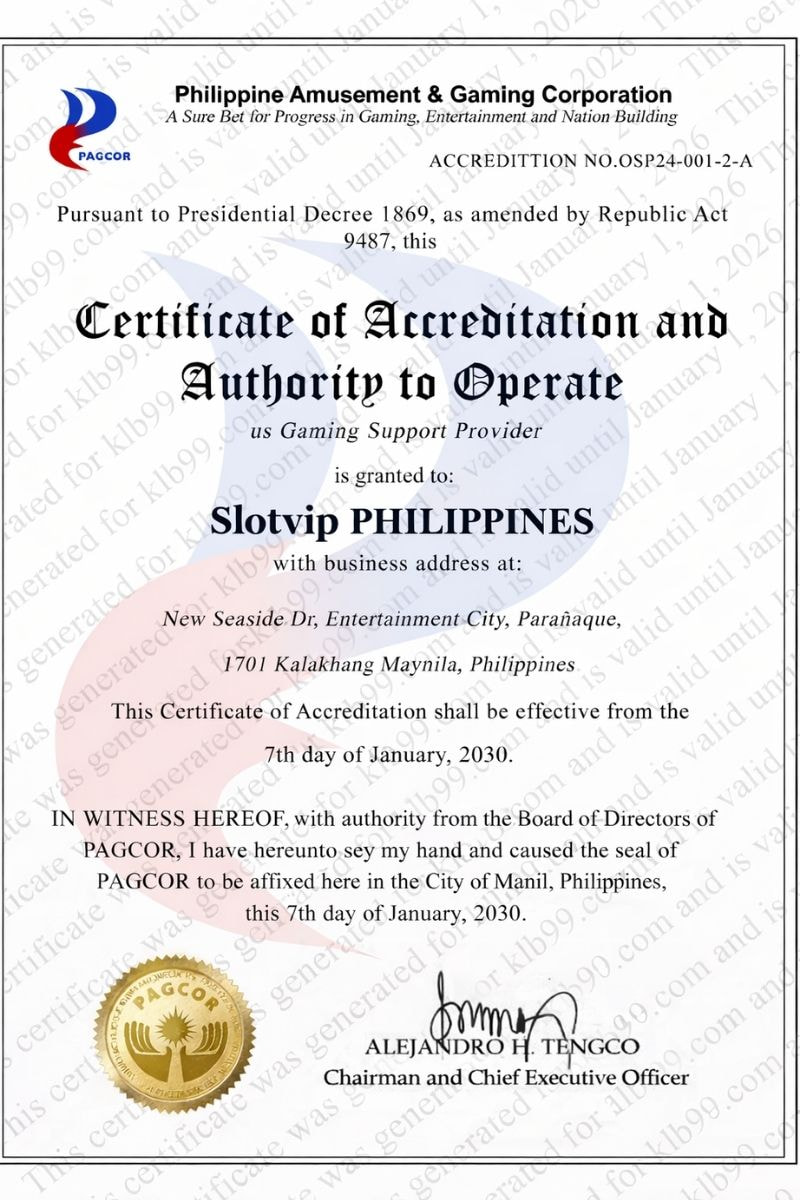 Slotvip PAGCOR Betting License