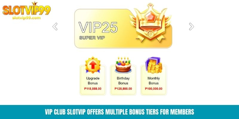 VIP Club Slotvip: Levels, Rewards And Exclusive For Player VIP Club Slotvip offers multiple bonus tiers for members