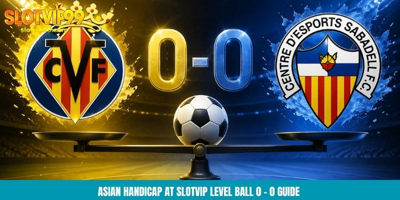 Asian Handicap at Slotvip level ball 0 - 0 guide