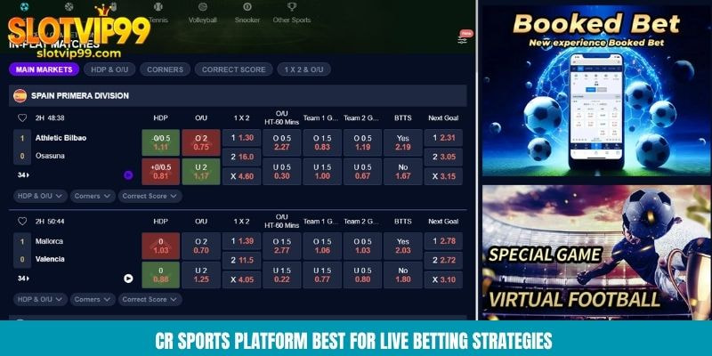 CR Sports platform best for live betting strategies