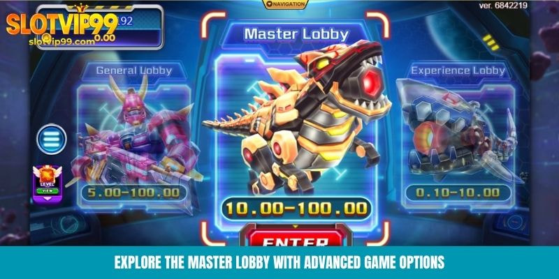 Explore the Master Lobby with advanced game options
