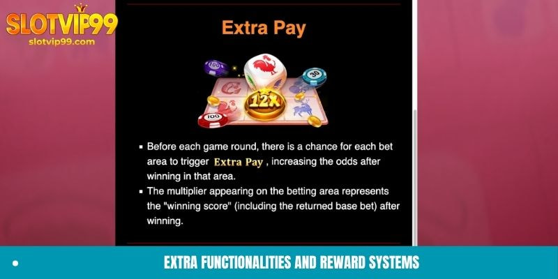 Extra functionalities and reward systems