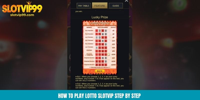 How to play lotto slotvip step by step