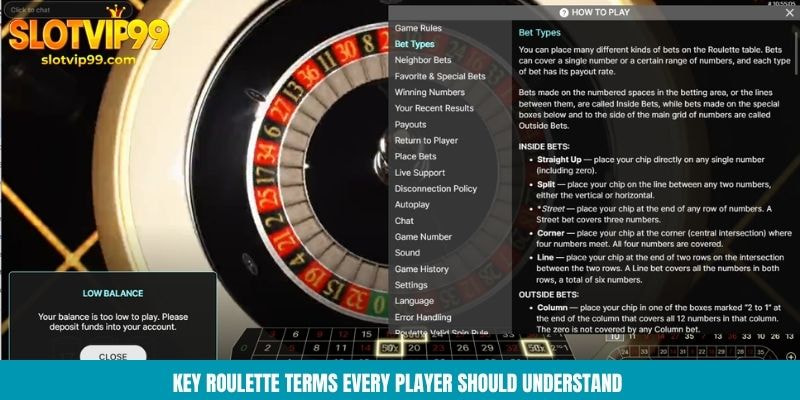 Key Roulette terms every player should understand 