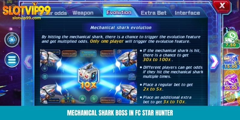 Mechanical Shark boss in FC Star Hunter