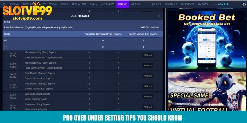 Pro over under betting tips you should know