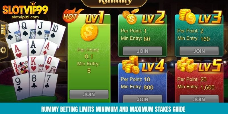 Rummy betting limits minimum and maximum stakes guide
