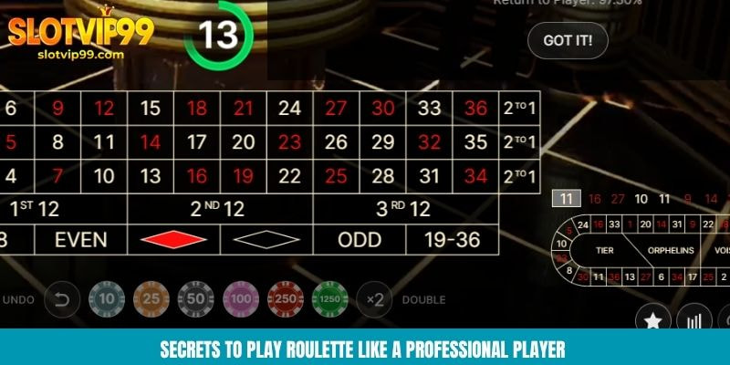 Secrets to play roulette like a professional player 