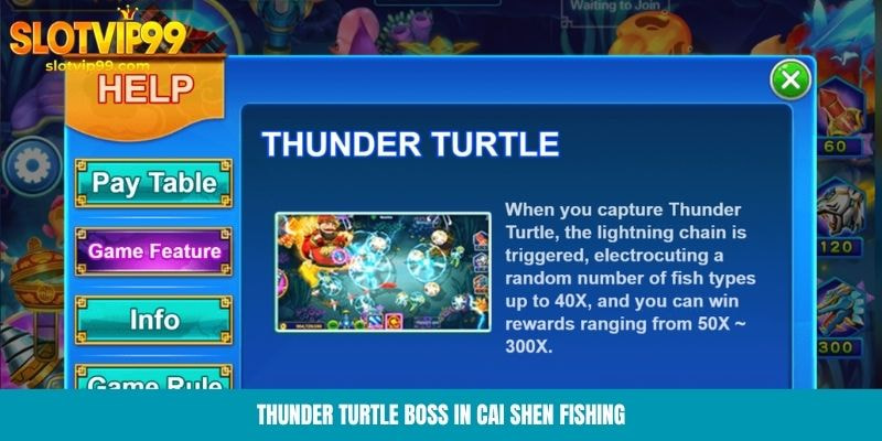 Thunder Turtle boss in Cai Shen fishing