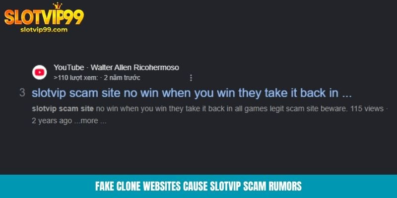 Fake clone websites cause Slotvip scam rumors