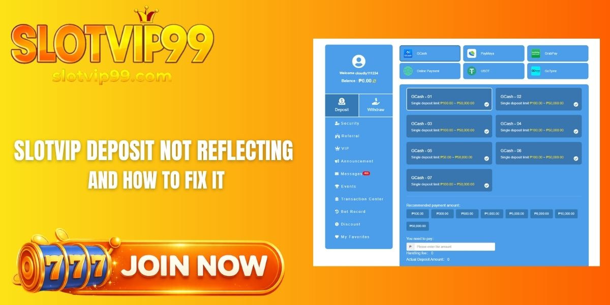 Slotvip Deposit Not Reflecting