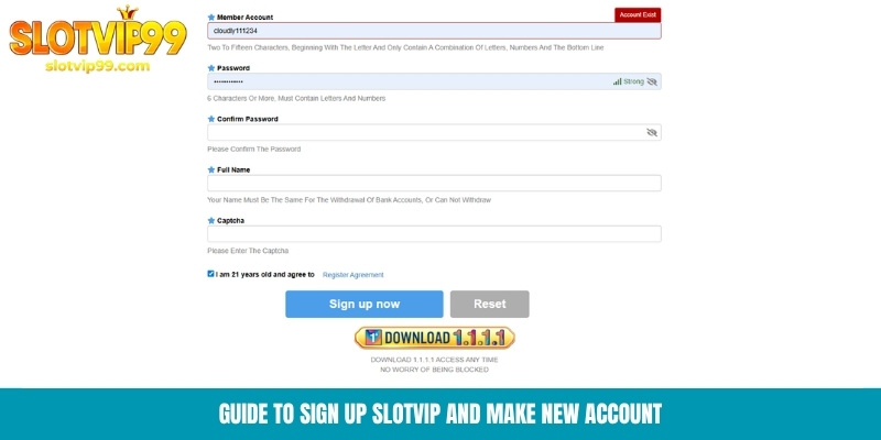 Slotvip guide to sign up Slotvip and make new account