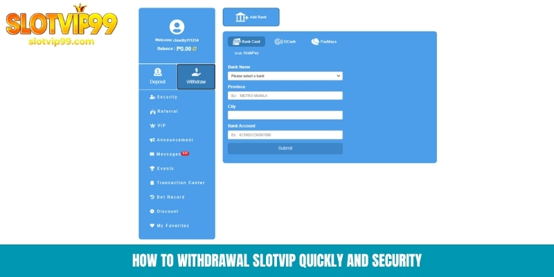 Slotvip How to withdrawal Slotvip quickly and security